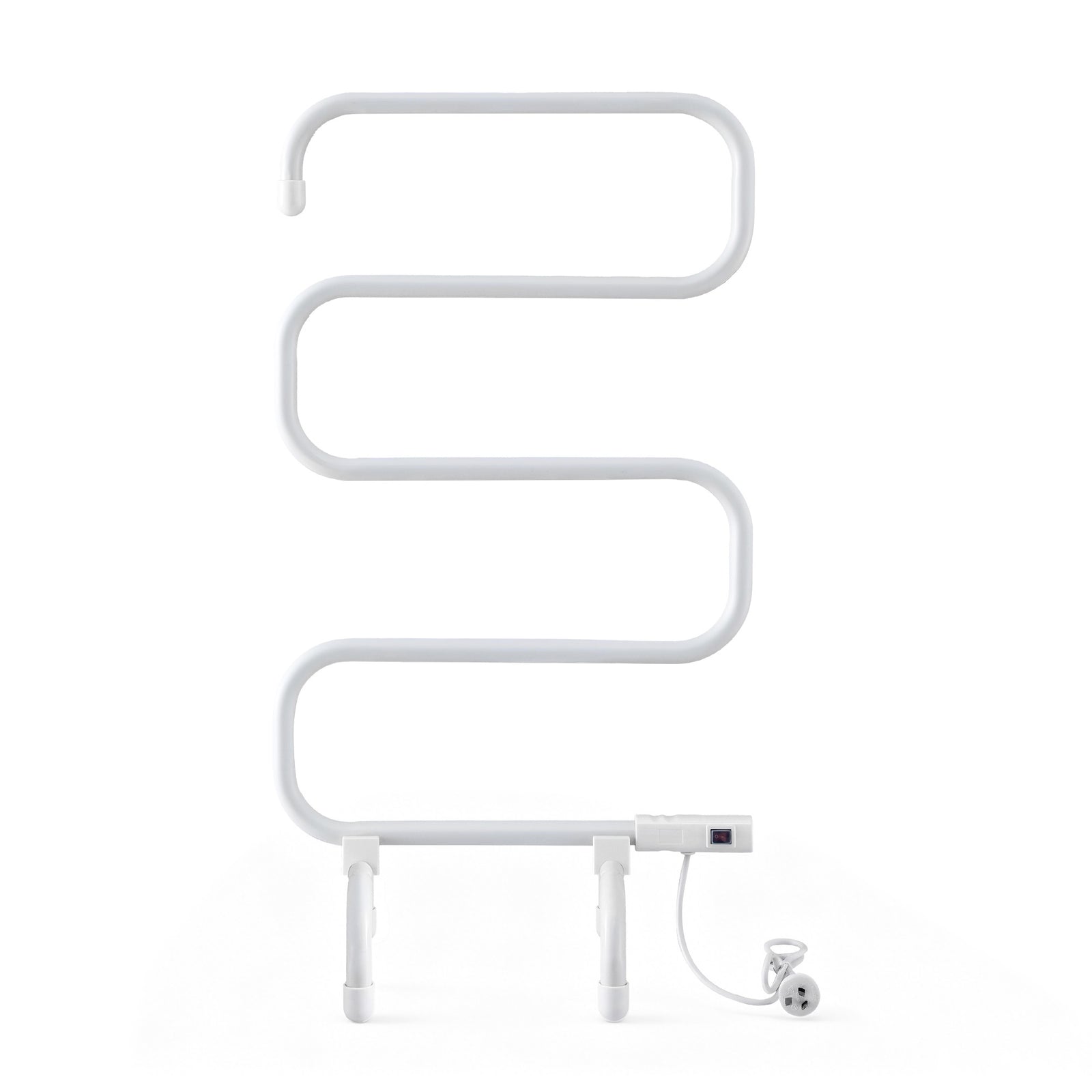 Heated Towel Rail Freestanding Wall Mounted S-Shape Electric Warmer Rack