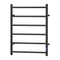 Heated Towel Rail 6 Round Bars  with Timer Electric Heater Warmer Rack