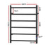 Heated Towel Rail 6 Round Bars  with Timer Electric Heater Warmer Rack