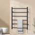 Heated Towel Rail 6 Round Bars  with Timer Electric Heater Warmer Rack