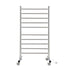 10‑Bar Heated Towel Rail – Freestanding 100W Fast‑Heat Stainless Steel