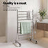 10‑Bar Heated Towel Rail – Freestanding 100W Fast‑Heat Stainless Steel