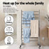 10‑Bar Heated Towel Rail – Freestanding 100W Fast‑Heat Stainless Steel