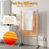 Electric Heated Towel Rail 6 Bar Freestanding Aluminium 100W Portable