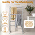 Electric Heated Towel Rail 6 Bar Freestanding Aluminium 100W Portable
