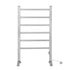 Electric Heated Towel Rail 6 Bar Freestanding Aluminium 100W Portable