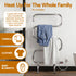 Heated Towel Rail – Freestanding 5‑Rung, 220W Stainless Steel, 40–50°C