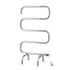 Heated Towel Rail – Freestanding 5‑Rung, 220W Stainless Steel, 40–50°C