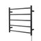 Heated Towel Rail – Wall Mounted 5‑Rail, Black Steel, 40–50°C, 80W