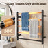 Heated Towel Rail – Wall Mounted 5‑Rail, Black Steel, 40–50°C, 80W