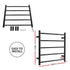 Heated Towel Rail – Wall Mounted 5‑Rail, Black Steel, 40–50°C, 80W
