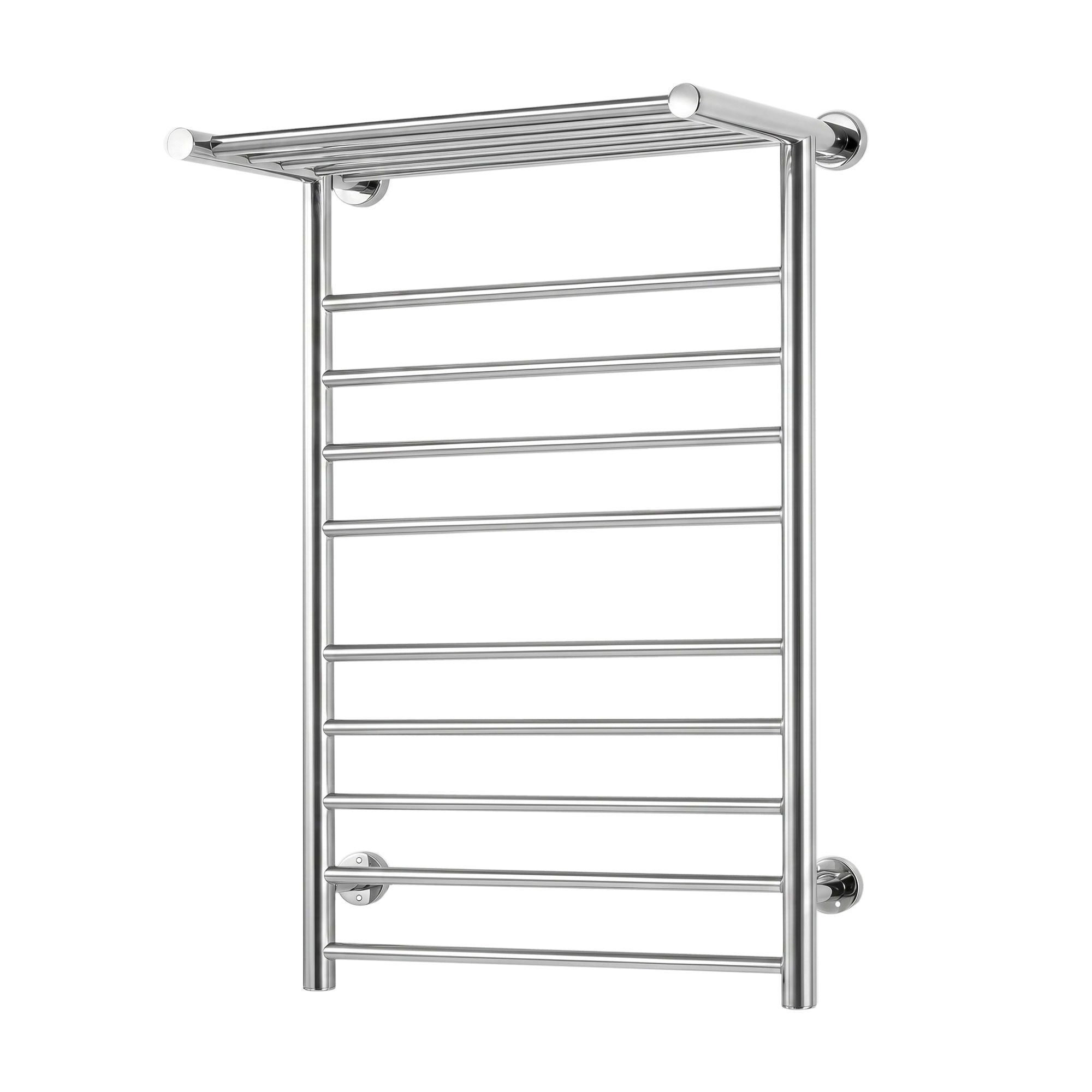 Heated Towel Rail – Wall Mounted 14‑Bar, Stainless Steel, 40–50°C, 130W