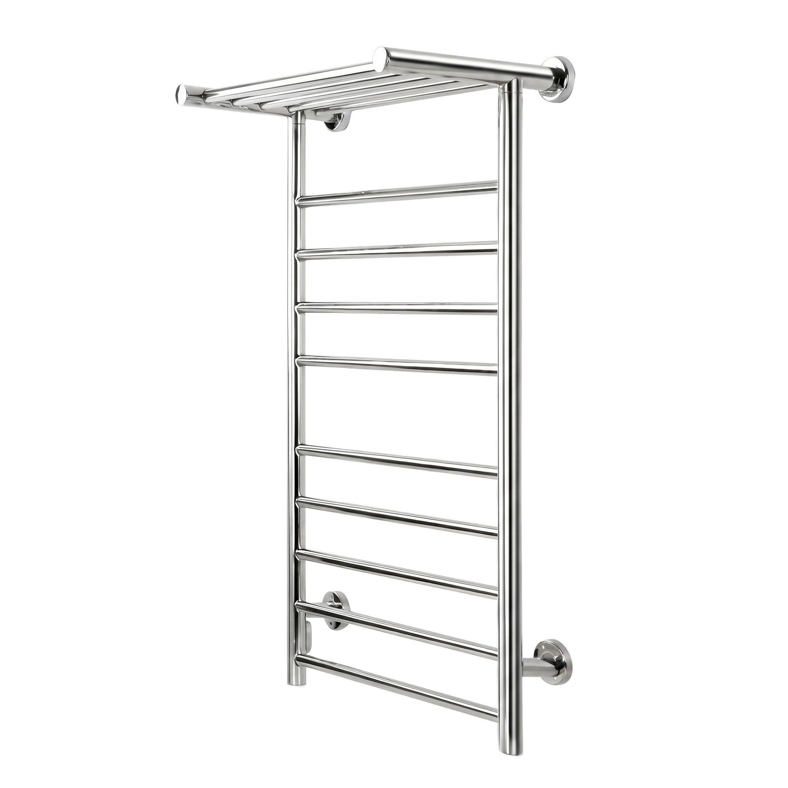 Heated Towel Rail – Wall Mounted 14‑Bar, Stainless Steel, 40–50°C, 130W