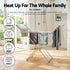 Electric Heated Clothes Airer 18 Rods Foldable Aluminium 220W Dryer