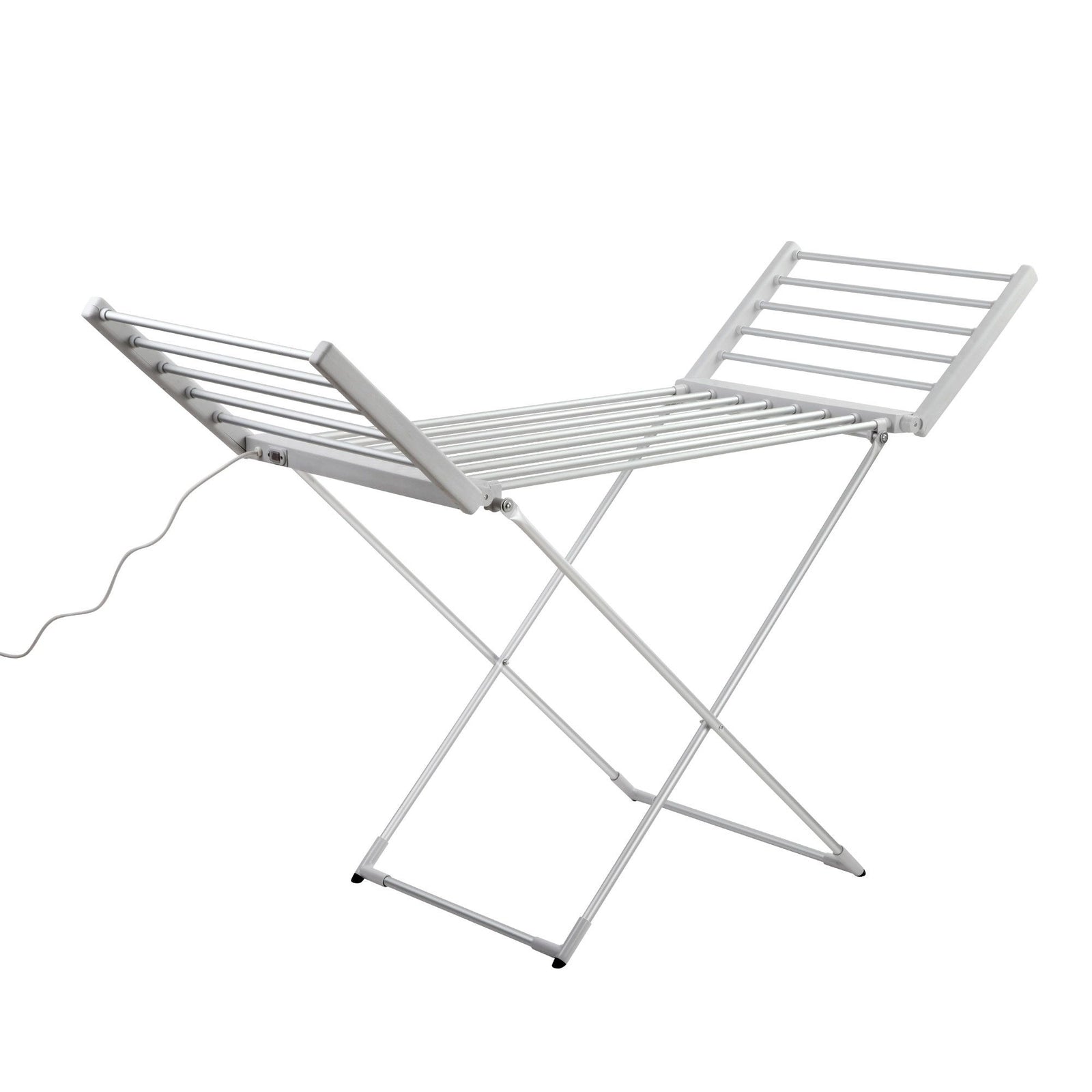 Electric Heated Clothes Airer 18 Rods Foldable Aluminium 220W Dryer