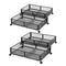4X Under Bed Storage Containers Metal Boxes Quilt Organiser with Wheels