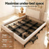 4X Under Bed Storage Containers Metal Boxes Quilt Organiser with Wheels