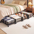 4X Under Bed Storage Containers Metal Boxes Quilt Organiser with Wheels