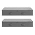 Artiss Under Bed Storage Containers X2 90L Boxes Organiser Clear Top Fabric Grey