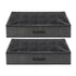 Artiss Under Bed Shoe Storage Containers X2 Box Organiser 12 Pairs Fabric Grey