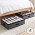 Artiss Under Bed Shoe Storage Containers X2 Box Organiser 12 Pairs Fabric Grey