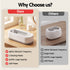 Devanti Ultrasonic Jewellery Cleaner 46kHz 400ml Cleaning Machine with Stainless Steel Tank White