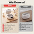 Devanti Ultrasonic Cleaner 700mL 48kHz Jewellery Cleaning Machine with Stainless Steel Tank White
