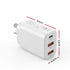 USB C Charger 30W Fast Charger 3 Port PD Charging Block White