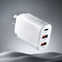 USB C Charger 30W Fast Charger 3 Port PD Charging Block White