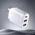 USB C Charger 30W Fast Charger 3 Port PD Charging Block White