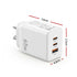 USB C Charger 65W Fast Charger 3 Port PD Wall Adapter White
