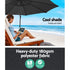 3M Cantilever Outdoor Umbrella Side Post Patio Parasol UV50+ Charcoal