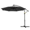 Instahut Outdoor Umbrella 3M Cantilever Beach LED Garden Shade Patio Charcoal