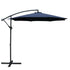 3M Cantilever Outdoor Umbrella Side Post Patio Parasol UV50+ Navy Steel Frame