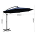 3M Cantilever Outdoor Umbrella Side Post Patio Parasol UV50+ Navy Steel Frame