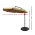 3m Outdoor Umbrella w/Base Cantilever Garden Patio Beach Beige