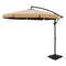 Instahut 3m Outdoor Umbrella w/Base Cantilever Garden Beach Patio Beige