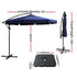 Instahut 3m Outdoor Umbrella w/Base Cantilever Garden Beach Patio Navy