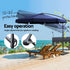 Instahut 3m Outdoor Umbrella w/Base Cantilever Garden Beach Patio Navy