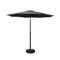 Instahut 2.7m Outdoor Patio Umbrella with Base Tilt Crank UPF50+ Shade Black