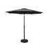 Instahut 2.7m Outdoor Patio Umbrella with Base Tilt Crank UPF50+ Shade Black