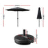 Instahut 2.7m Outdoor Patio Umbrella with Base Tilt Crank UPF50+ Shade Black