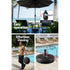 Instahut 2.7m Outdoor Patio Umbrella with Base Tilt Crank UPF50+ Shade Black
