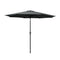 2.7m Outdoor Umbrella w/Base Pole Stand Garden Beach Black