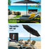 Instahut Outdoor Umbrella 3m Base Beach Pole Garden Tilt Sun Patio UV Black