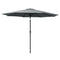 3m Outdoor Umbrella Beach Pole Garden Patio Tilt Charcoal