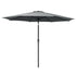 3m Outdoor Umbrella Beach Pole Garden Patio Tilt Charcoal
