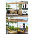 Instahut 4.57m Double-Sided Outdoor Patio Umbrella with Base UPF50+ Crank Beige