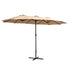 4.57m Outdoor Umbrella Beach Pole Garden Tilt Beige