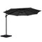 Instahut 3m Roma Cantilever Outdoor Umbrella with Base 360° Rotating UPF50 Black